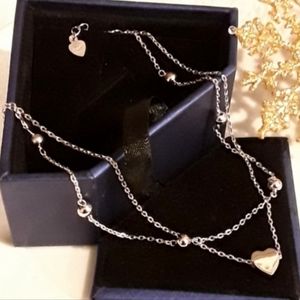 NEW All Sterling Silver Double Anklet